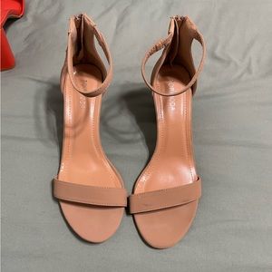 nude block heels